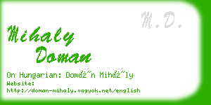 mihaly doman business card